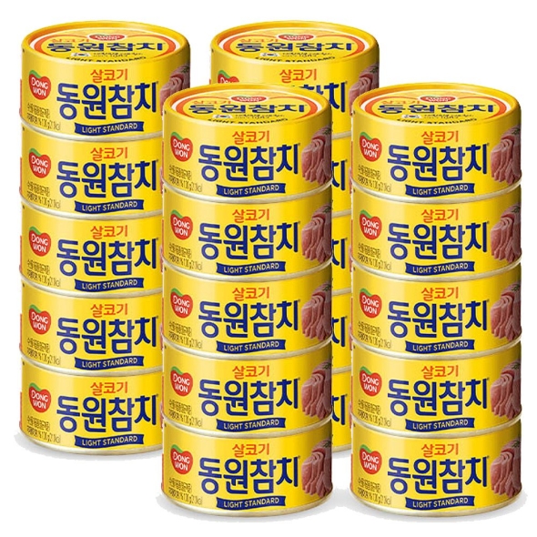 동원참치 라이트 스탠다드 참치캔 100g x 20개