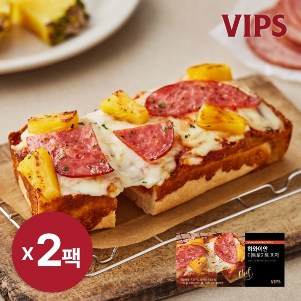 [VIPS] 빕스 하와이안 디트로이트 피자 160g x 2팩