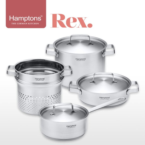 햄튼 REX 3중 바닥 인덕션 냄비 3종 세트-B (7P)(18S20C20PS)
