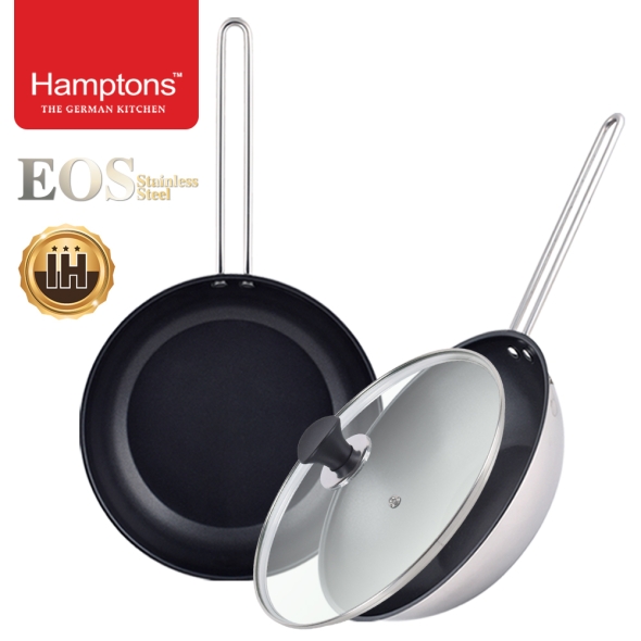 햄튼 EOS스텐 인덕션 코팅 프라이팬 2종세트(3P)-B(HTEF-8F8W8G)