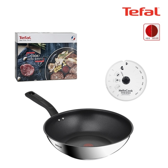 테팔 딜리셔스 IH 티타늄 코팅 궁중팬 28cm 종이덮개(50매) 스테인리스 스틸
