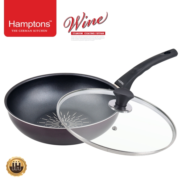 햄튼 와인 티타늄 인덕션 궁중팬 28cm+유리커버