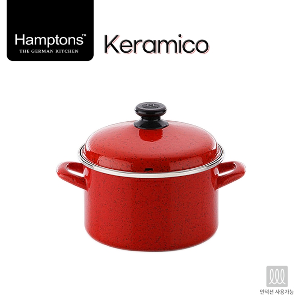 햄튼 케라미코 법랑(HEL-RED) 냄비(20CM 깊은 양수)