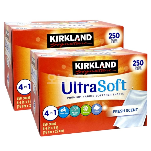 커클랜드 건조기시트 드라이시트 시트형 섬유유연제 250매 2팩(건조기용)  코스트코