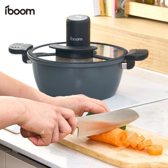 [아이붐] 전자식 롤팬2in1 자동회전 저압냄비 HT-2608ZG