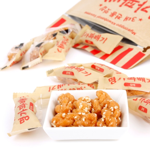 [전통과자] 명가 참깨 꽈배기 500g(낱개포장/약75입) 1봉/2봉/3봉