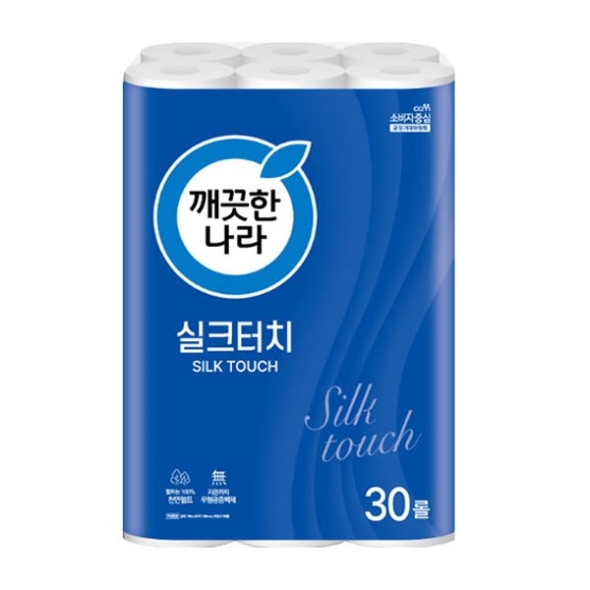 [깨끗한나라] 실크터치 100%천연펄프 3겹 25m 30롤