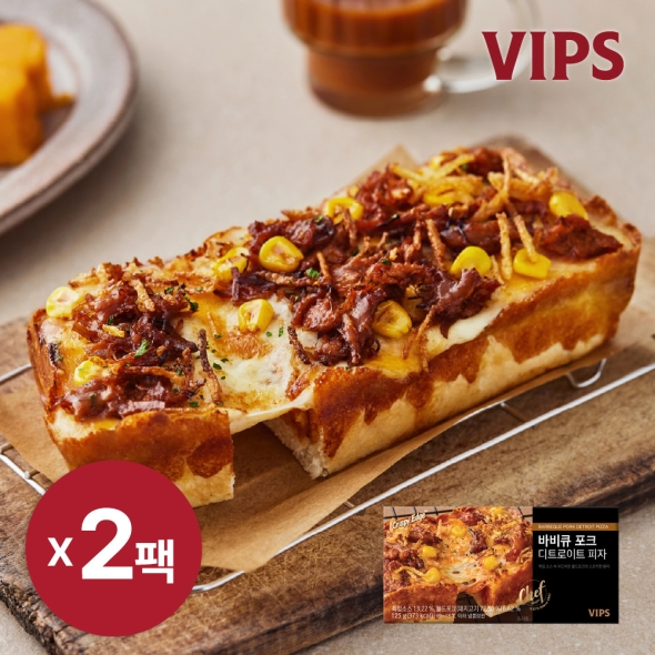 [VIPS] 빕스 바비큐포크 디트로이트 피자 125g x 2팩