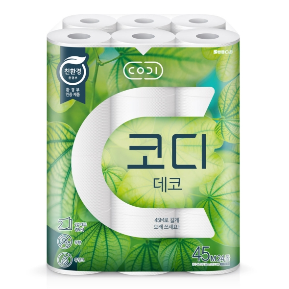 [코디]  쌍용 CODI 코디 데코 2겹 45m 24롤