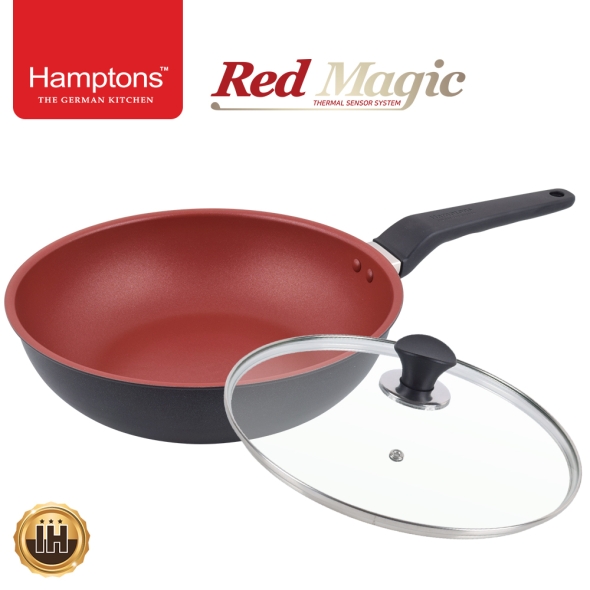 햄튼 레드매직 인덕션 궁중팬 28CM+유리커버