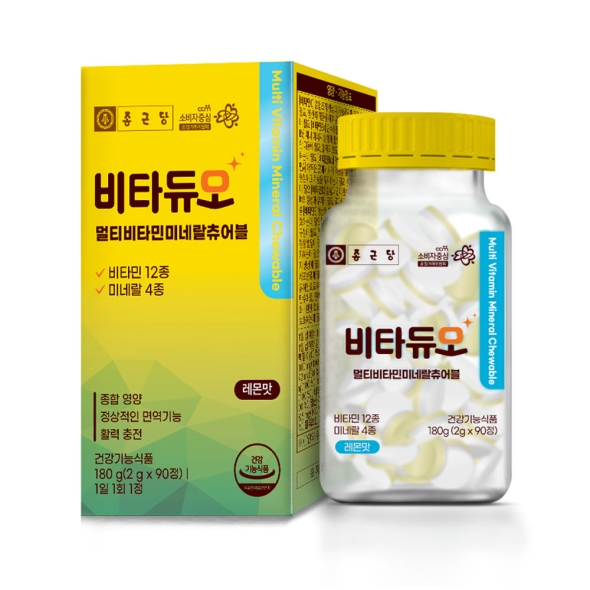 [종근당] 비타듀오 멀티비타민미네랄츄어블(2000mg*90정)(3개월분)