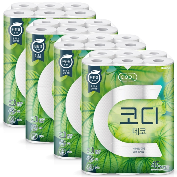 [코디]  쌍용 CODI 코디 데코 2겹 45m 24롤 x  (96롤)