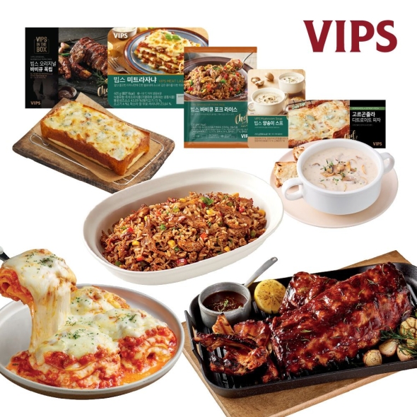 [VIPS] 빕스 BEST 홈스토랑 5종세트 (오리지널폭립+미트라자냐+바비큐폭립라이스+양송이스프+고르곤졸라디트로이트)