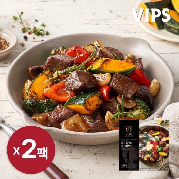 [VIPS] 빕스 한 입 쏙 단호박 찹스테이크 361g x 2팩