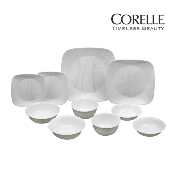 코렐 실버트리 사각 2인 10P 세트 