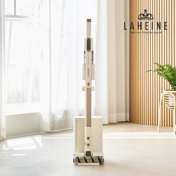 [특별할인][라헨느] 더 퀸 슬림 플러피 듀얼헤드 BLDC 클린스테이션 무선청소기 LHN-VS800W 더스트백 추가구성