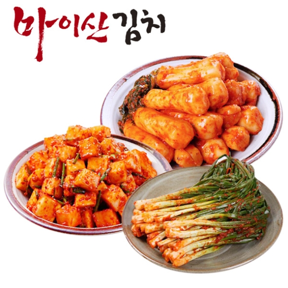 [한국농협김치] 전북대표 마이산김치 맛남3종10호(총각김치/깍두기/파김치 각1kg)