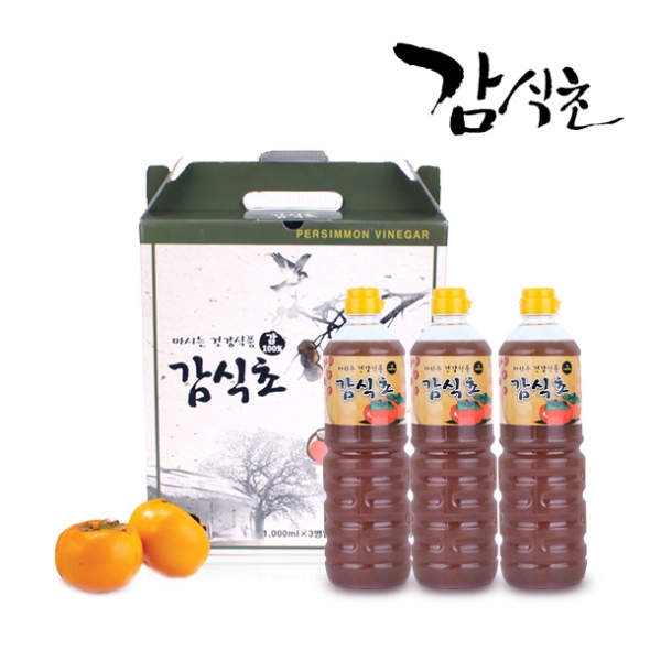 [삼백식품] 3년숙성 감원액100% 감식초선물세트(1000mlx3통)