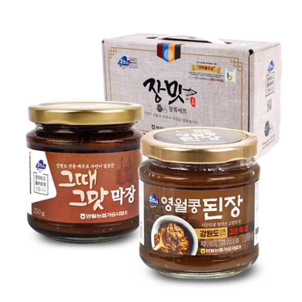 [영월농협] 동강마루 장맛장류 2종세트(영월콩된장250g,막장250g)