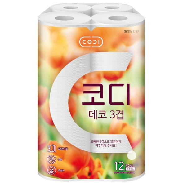 [코디]  쌍용 CODI 코디 데코 3겹 27m 12롤