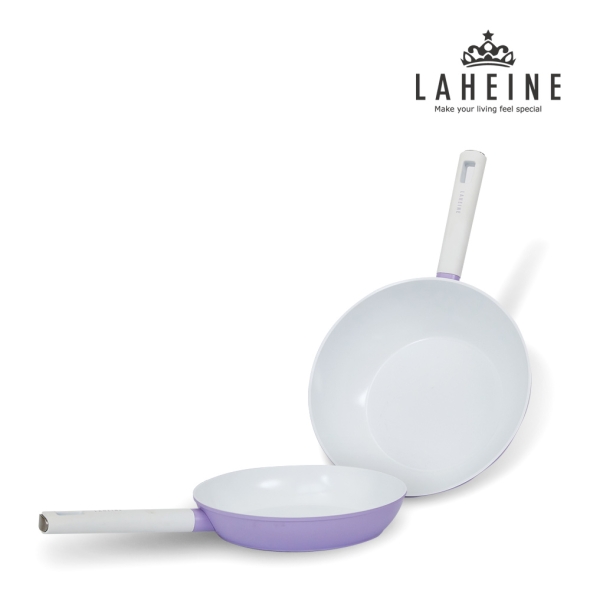 [특별할인][라헨느] 더 퀸 포토프 퍼플 세라믹 IH 후라이팬 24+웍28cm (2종)