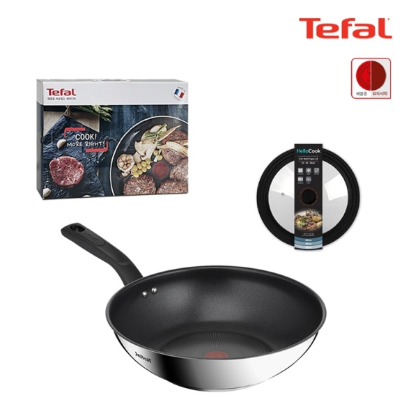 테팔 딜리셔스 IH 티타늄 코팅 궁중팬 28cm 멀티뚜껑(블랙) 스테인리스 스틸