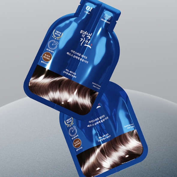 염색가인 헤어 새치 염색약 샴푸형 3분 새치 셀프 저자극 간편 블랙브라운 15회분