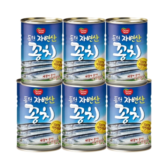 [동원] 자연산 꽁치 300g x 6캔 (003830212)