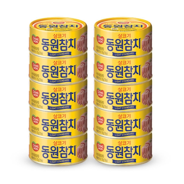 동원참치 라이트 스탠다드 참치캔 100g x 10개