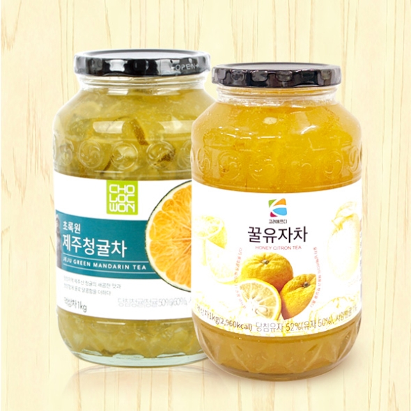 [자연을마시다] 꿀유자차1kg+꿀청귤차1kg