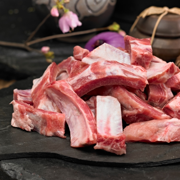 [청년미트] 1+등급 한돈 등갈비 500g (구이용/찜용)