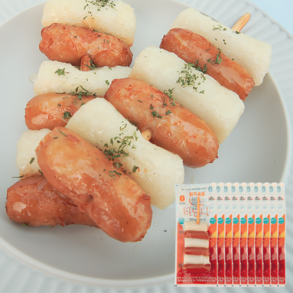  [밀리원] 닭가슴살 떡과비엔나120g x 10개