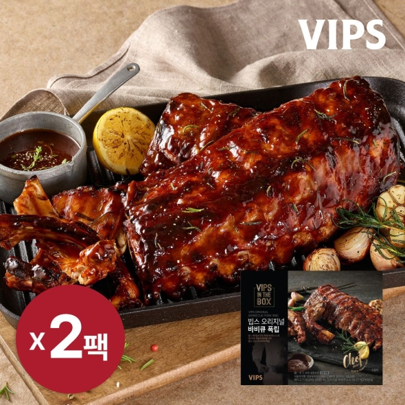 [VIPS] 빕스 오리지널 바비큐 폭립 600g x 2팩