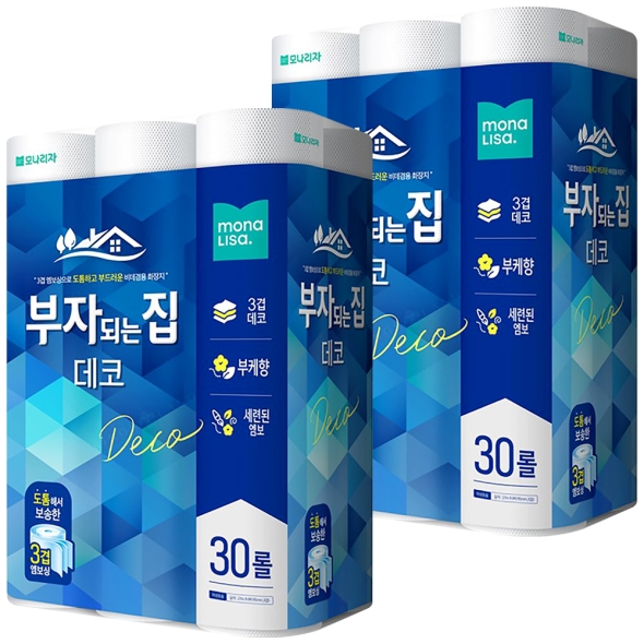 모나리자 부자되는집 데코 27m*30롤 2팩