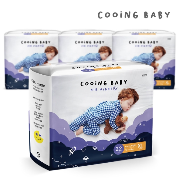 쿠잉 에어나이트 풀잠 팬티기저귀 특대형 22매 x 4팩