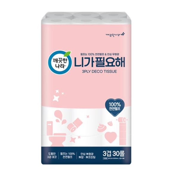 [깨끗한나라] 니가필요해 3겹 22m 30롤