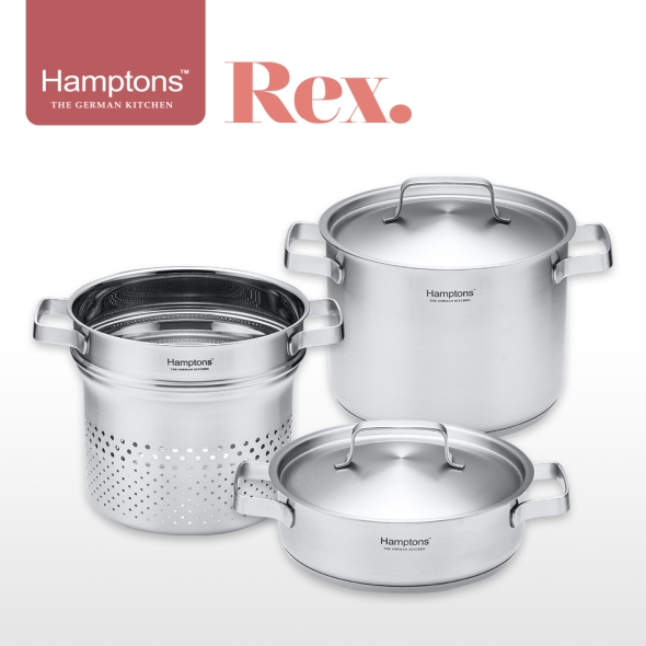 햄튼 REX 3중 바닥 인덕션 냄비 2종세트-F (5P)(20C20PS)