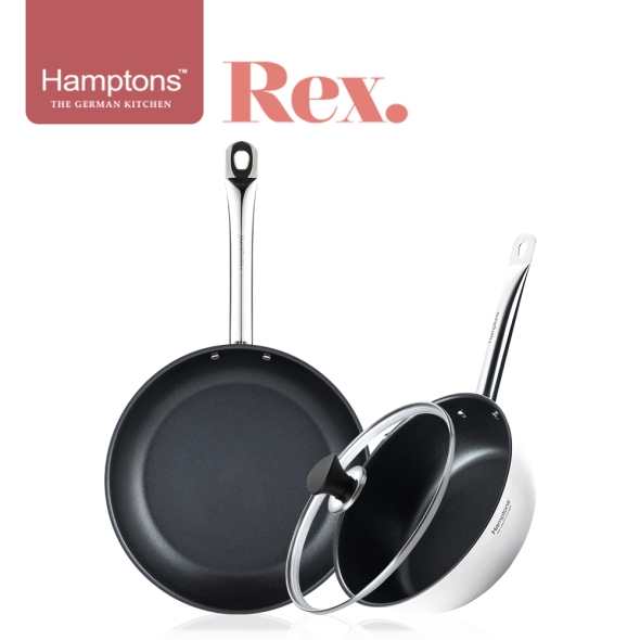 햄튼 렉스 스텐 인덕션 코팅 프라이팬2종세트(3P)-B /28F24W24G