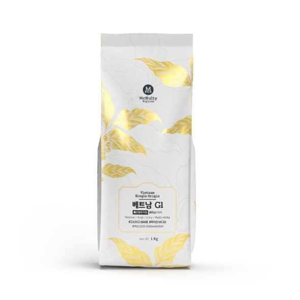 맥널티 베트남 G1 로부스타 홀빈 원두 1kg