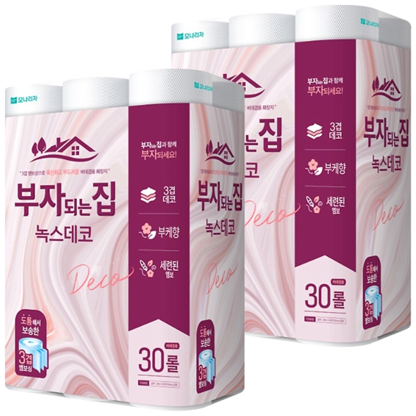 모나리자 부자되는집 녹스 데코 30m*30롤 2팩