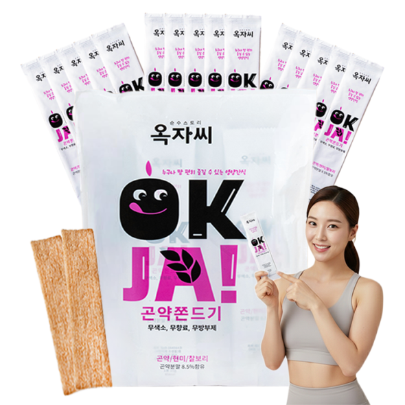 국내산 곤약 쫀드기 곡물 쫀득이 25g 15개