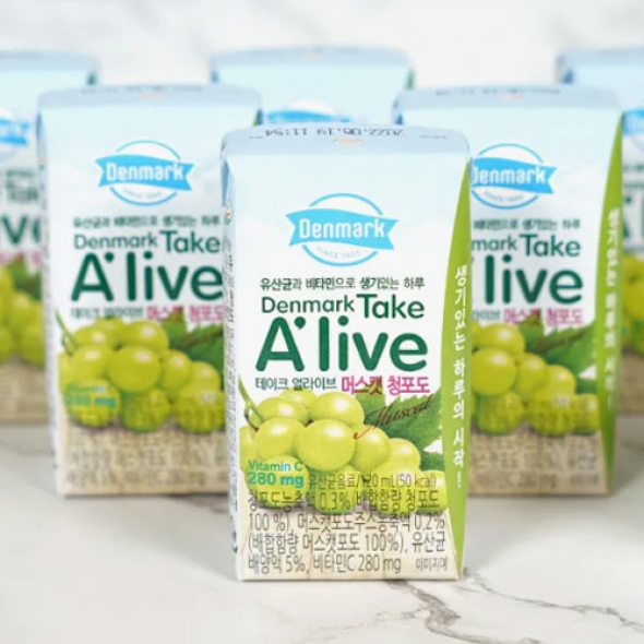 [동원] 덴마크 테이크 얼라이브 머스캣 청포도 120mL x 48개  (003830228)