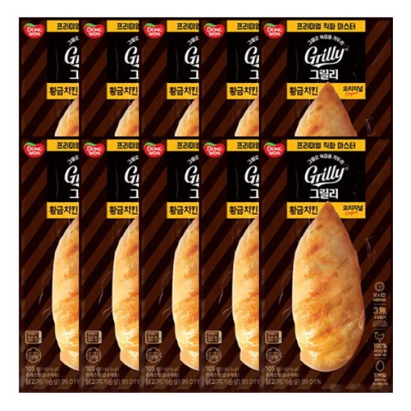 [동원] 그릴리 황금닭가슴살 오리지널 105g x 10개 (003911218)