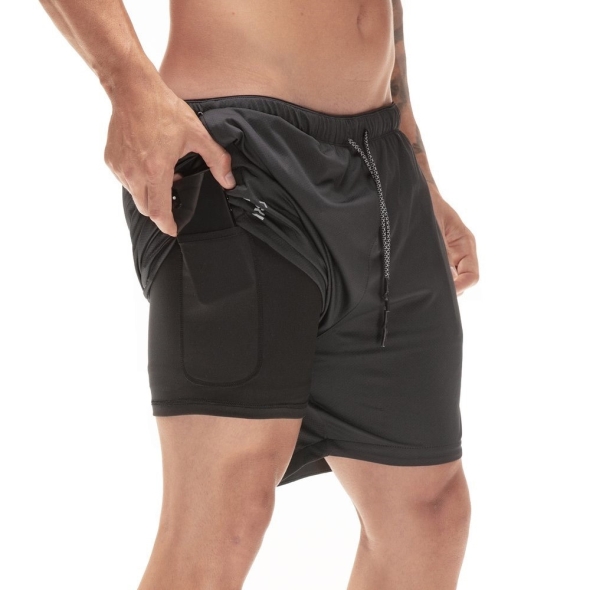 [특별할인] 지알비 짐웨어 레이어드 남자  헬스 트레이닝 5부 팬츠 반바지