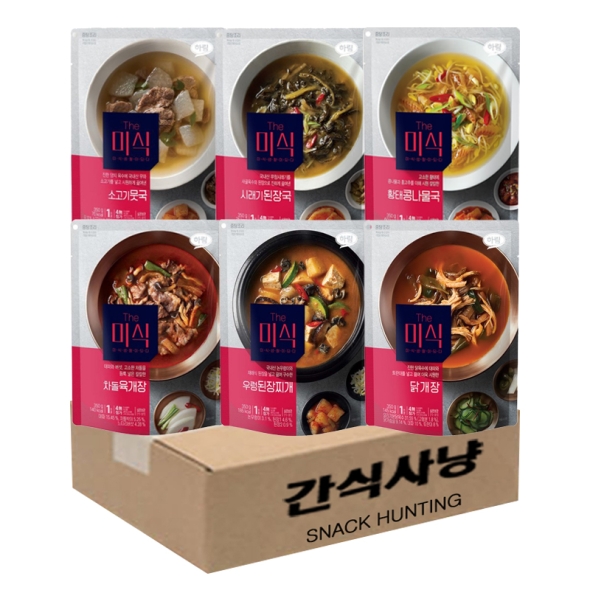 간식사냥 하림 더미식 국탕찌개 6종 기획세트(소고기뭇국+시래기된장국+황태콩나물국+차돌육개장+우렁된장찌개+닭개장)