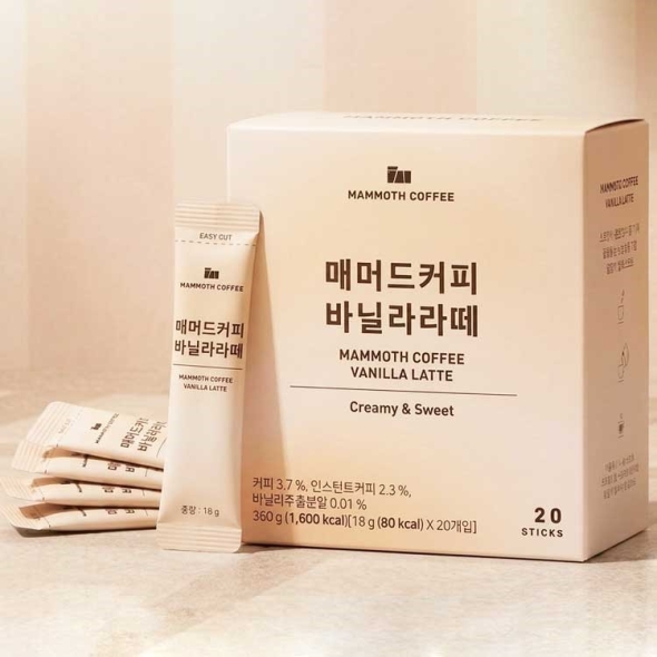 매머드커피 바닐라라떼 20개입