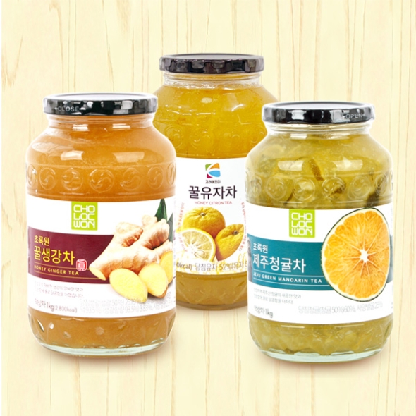 [자연을마시다] 꿀유자/청귤/생강차 각1kg(총3병)