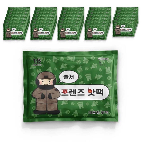 [핫팩] 국내생산 대용량_솔저 프렌즈 핫팩_150g*30개