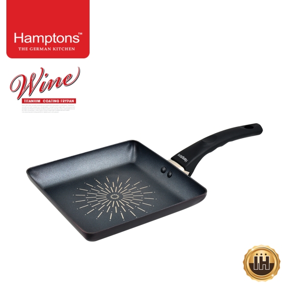 햄튼 와인 티타늄 인덕션 사각팬 22cm