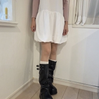 [개성시대] 국내산 여성 8cm 블랙 베이직 통굽 부츠 데일리